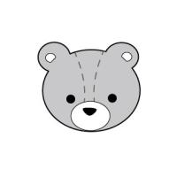クマのぬいぐるみの顔