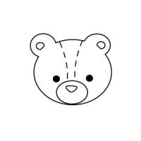 クマのぬいぐるみの顔
