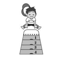 跳び箱を飛ぶ男の子