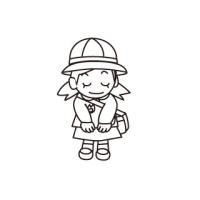 おじぎする園児【謝る】