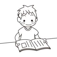 読書する男の子【絵本】