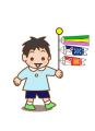 こいのぼりを持つ男の子