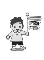 こいのぼりを持つ男の子