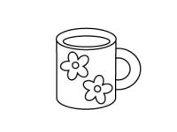 お花のマグカップ