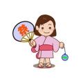 浴衣の女の子(お祭り)