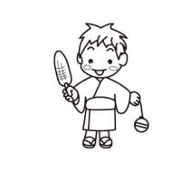 浴衣の男の子(お祭り)