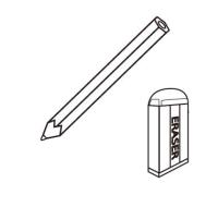 鉛筆と消しゴム【筆記用具】