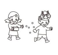 節分の豆まき【鬼のお面】