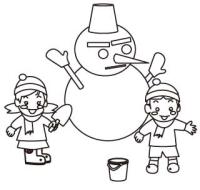 雪だるま作り【雪遊び】