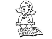 絵本を読む女の子