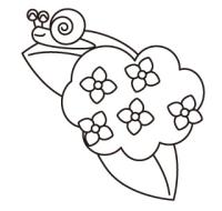 カタツムリとあじさい