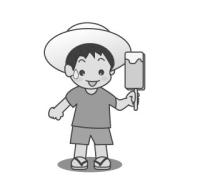 アイスキャンディを食べる男の子