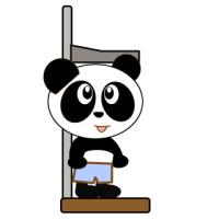 身長測定するパンダ【身体測定】