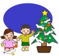クリスマスツリーの飾り付け