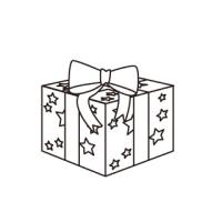 リボン付きプレゼントの箱
