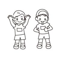 体育着の子供達