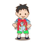 プレゼントをもらう男の子