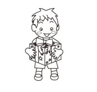 プレゼントをもらう男の子