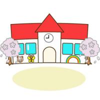 さくら咲く春の園舎【幼稚園・保育園】
