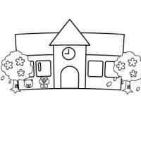 さくら咲く春の園舎【幼稚園・保育園】
