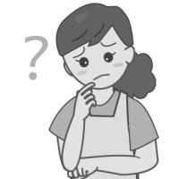 考えるお母さん【保母さん】