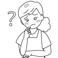 考えるお母さん【保母さん】