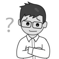腕組みして考える先生【お父さん】