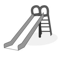 すべり台で遊ぶ子供達
