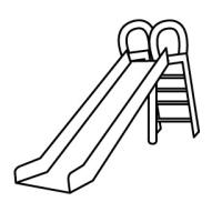 すべり台で遊ぶ子供達
