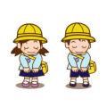 おじぎする二人の園児【謝る】