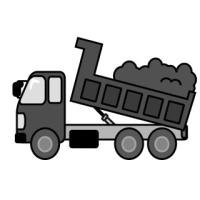 土を運ぶダンプカー