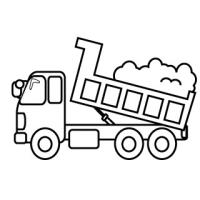 土を運ぶダンプカー