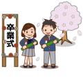 中学・高校卒業式(二人そろって)