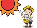 水分補給する園児