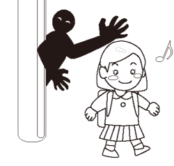 通学途中の児童を狙う不審者(女児)