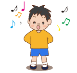 歌う子供【合唱する男の子】