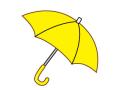 黄色いかさ(傘)